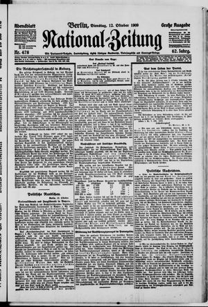 Nationalzeitung vom 12.10.1909