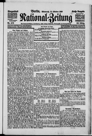 Nationalzeitung vom 13.10.1909