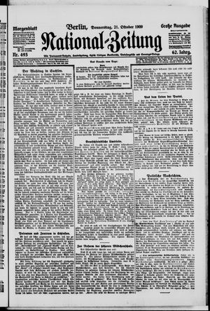 Nationalzeitung vom 21.10.1909