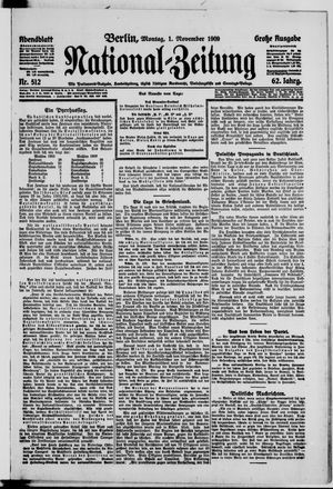 Nationalzeitung vom 01.11.1909