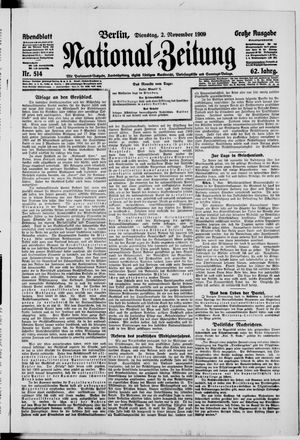 Nationalzeitung vom 02.11.1909