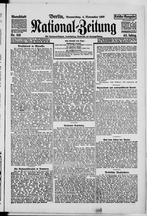 Nationalzeitung vom 04.11.1909