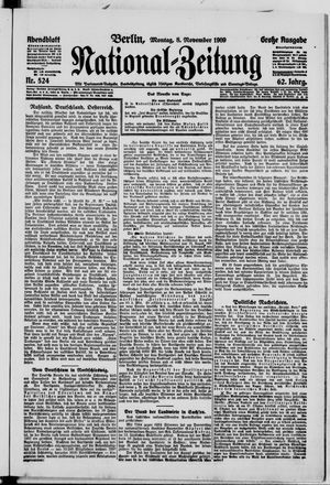 Nationalzeitung vom 08.11.1909