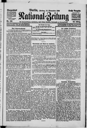 Nationalzeitung vom 12.11.1909