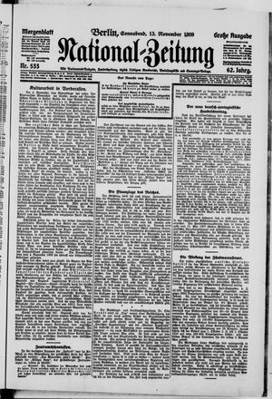 Nationalzeitung vom 13.11.1909