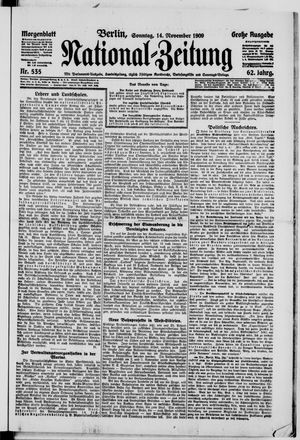 Nationalzeitung vom 14.11.1909