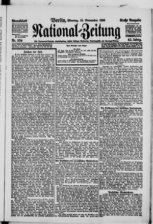 Nationalzeitung vom 15.11.1909