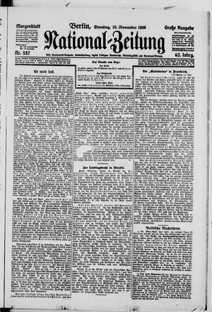 Nationalzeitung vom 16.11.1909