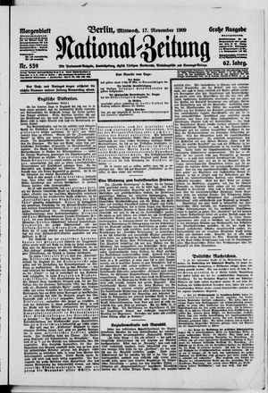 Nationalzeitung vom 17.11.1909