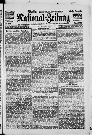 Nationalzeitung vom 20.11.1909