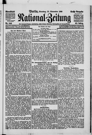 Nationalzeitung vom 23.11.1909