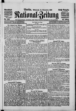 Nationalzeitung vom 24.11.1909