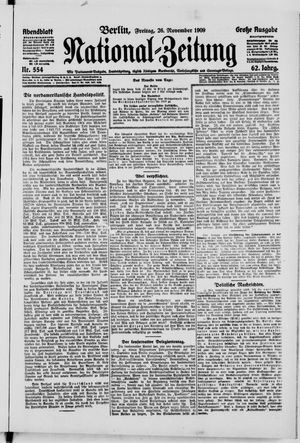 Nationalzeitung vom 26.11.1909