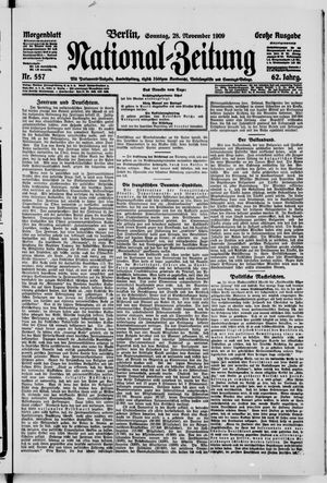 Nationalzeitung vom 28.11.1909