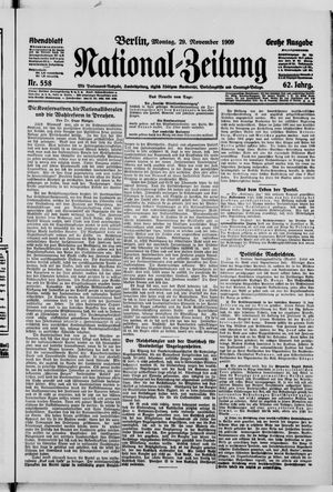 Nationalzeitung vom 29.11.1909