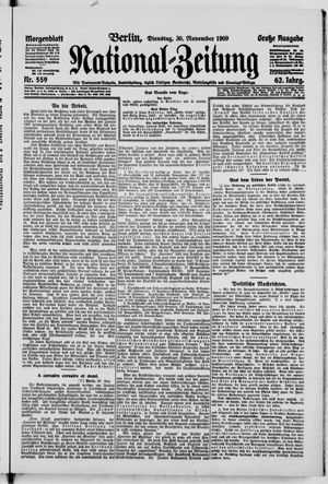 Nationalzeitung vom 30.11.1909