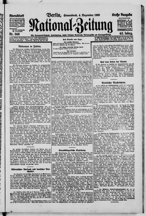Nationalzeitung vom 04.12.1909