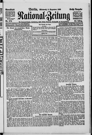Nationalzeitung vom 08.12.1909