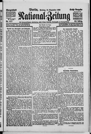 Nationalzeitung vom 10.12.1909