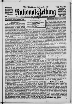 Nationalzeitung vom 13.12.1909