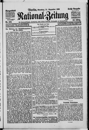 Nationalzeitung vom 21.12.1909