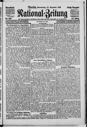 Nationalzeitung vom 23.12.1909