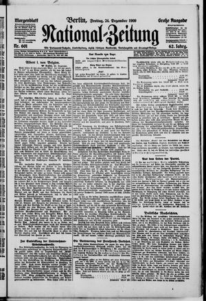 Nationalzeitung vom 24.12.1909