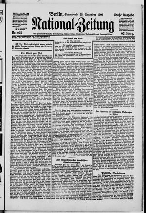 Nationalzeitung vom 25.12.1909