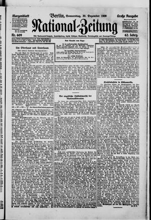 Nationalzeitung vom 30.12.1909
