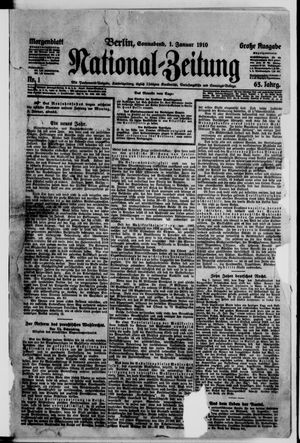 Nationalzeitung vom 01.01.1910