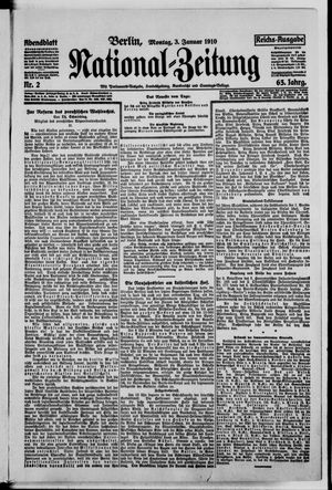 Nationalzeitung on Jan 3, 1910