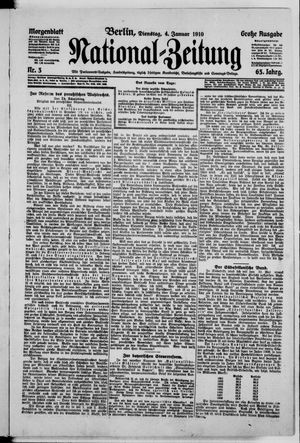 Nationalzeitung vom 04.01.1910