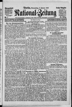 Nationalzeitung vom 06.01.1910