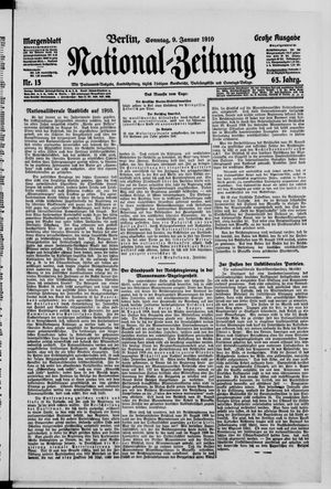 National-Zeitung vom 09.01.1910