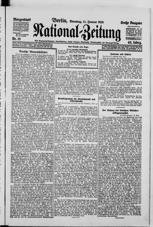 Nationalzeitung on Jan 11, 1910