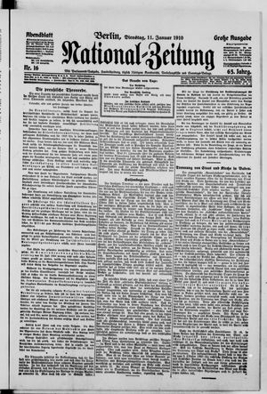 Nationalzeitung on Jan 11, 1910