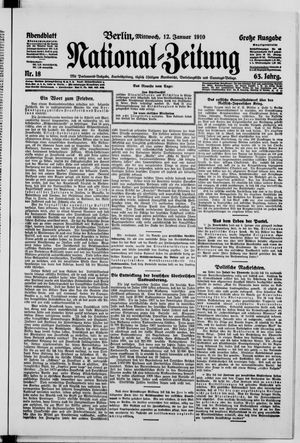 National-Zeitung vom 12.01.1910