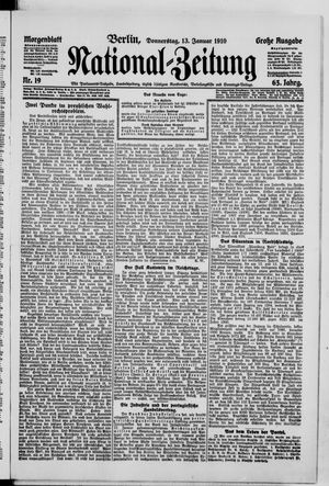 National-Zeitung on Jan 13, 1910