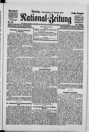 National-Zeitung on Jan 13, 1910
