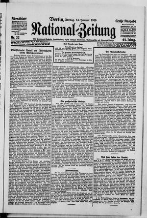Nationalzeitung vom 14.01.1910