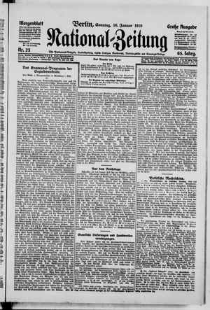 Nationalzeitung on Jan 16, 1910