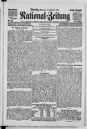 Nationalzeitung vom 17.01.1910