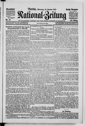 Nationalzeitung vom 18.01.1910