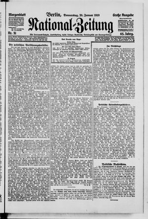 National-Zeitung vom 20.01.1910