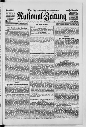 National-Zeitung vom 20.01.1910