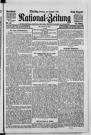 Nationalzeitung vom 21.01.1910
