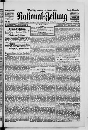 Nationalzeitung on Jan 23, 1910