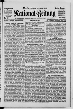 National-Zeitung vom 25.01.1910