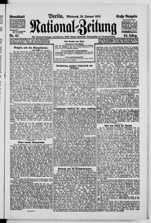 Nationalzeitung vom 26.01.1910