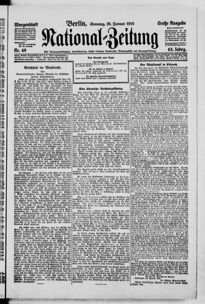 Nationalzeitung vom 30.01.1910